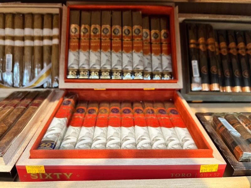 Fresh box of premium cigars