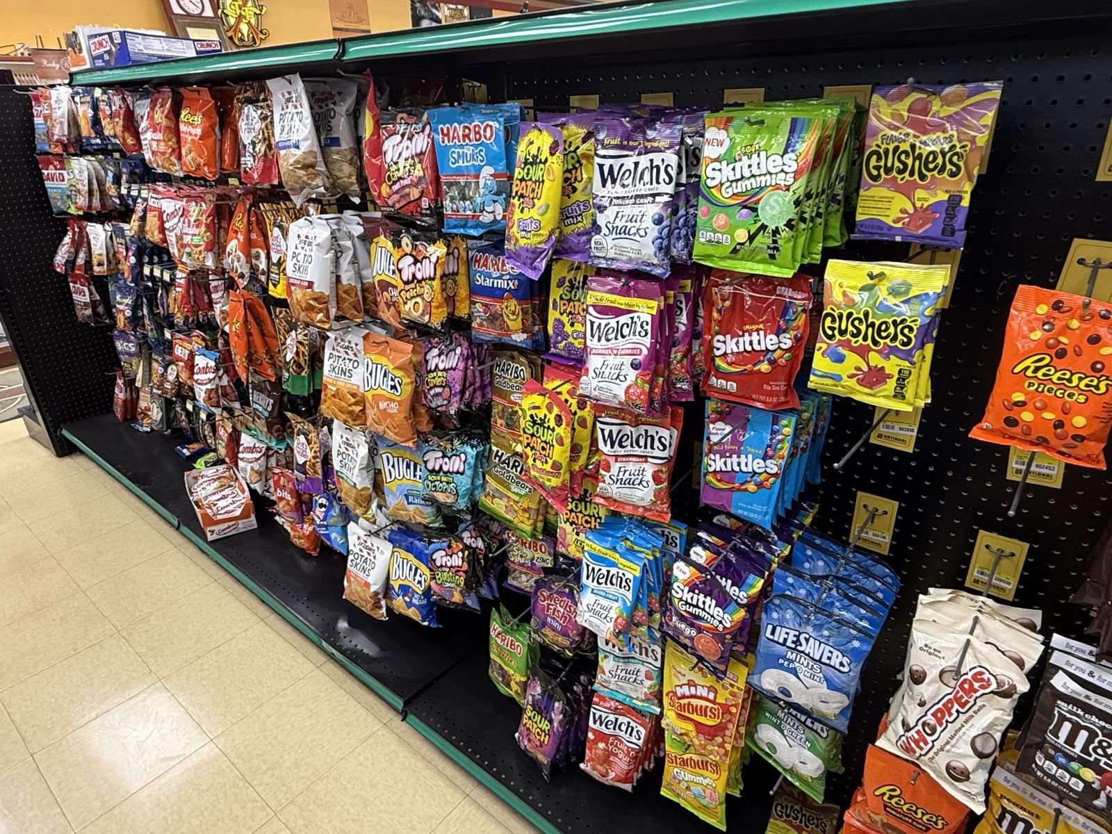 Grocery shelves